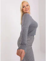 Sweter PM SW PM model 19319149 ciemny szary - FPrice Sweter PM SW PM model 19319149 ciemny szary - FPrice