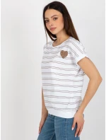 Blúzka RV BZ 8619.94 bielo-hnedá Blúzka RV BZ 8619.94 bielo-hnedá