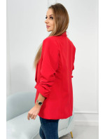 Sako s klopami elegantné červené