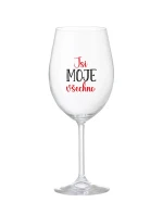 JSI MOJE VŠECHNO - čirá sklenice na víno 350 ml