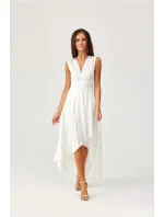 Večerné šaty SUK0410 biele - Roco Fashion