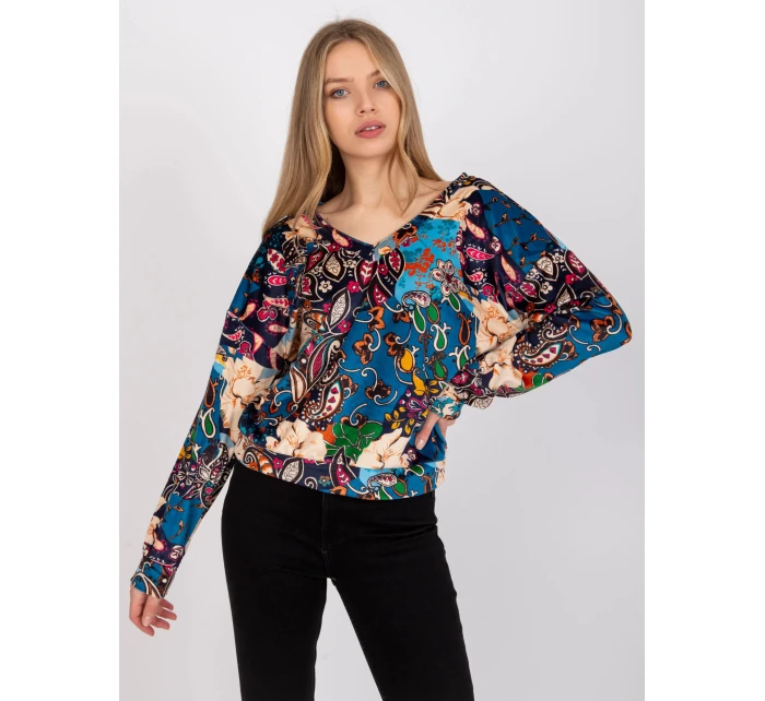 Dámská halenka DHJ BZ tmavě modrá model 21896490 - FPrice Dámská halenka DHJ BZ tmavě modrá model 21896490 - FPrice