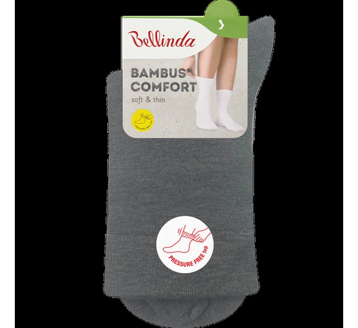 Dámske bambusové ponožky BAMBUS LADIES COMFORT SOCKS - BELLINDA - sivé