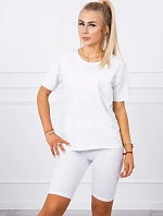 Biely set top+legíny