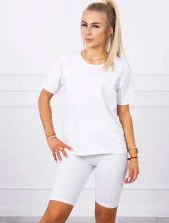 Biely set top+legíny