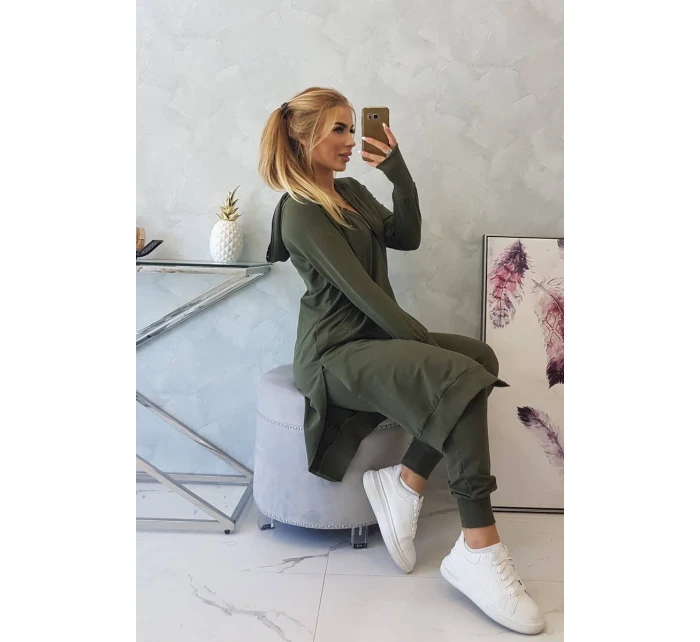 Sada mikín s dlhšou stranou khaki farby