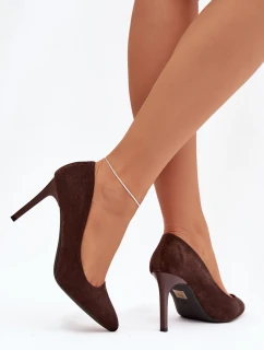 Eko semišové lodičky Sergio Leone 1336 čokoládové