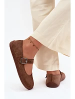 Baleríny Barefoot z přírodního semiše model 22125880 hnědé - Zazoo