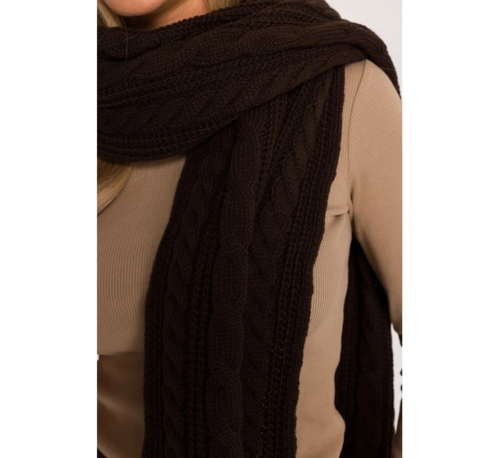 M898 Pletená šála - hnědá