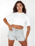 Dámské teplákové šortky GO SPORT světle šedé Dstreet model 21969780 - FashionStreet