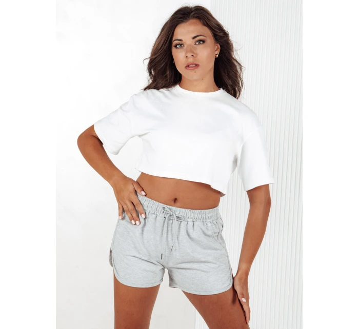 Dámské teplákové šortky GO SPORT světle šedé Dstreet model 21969780 - FashionStreet