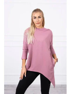 Mikina s potlačou kolesa tmavo ružová