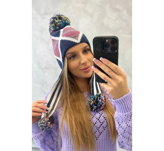 Dámska klapka na uši Eunika K322 navy blue Dámska klapka na uši Eunika K322 navy blue