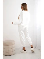 Komplet teplákové + kalhoty máslová látka bílý Komplet teplákové + kalhoty máslová látka bílý