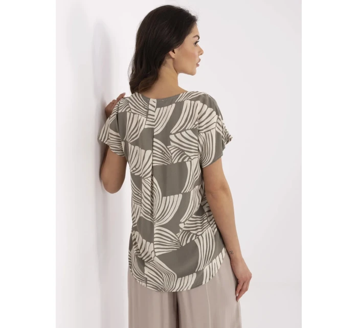 Blúzka D73771M11171D khaki farba