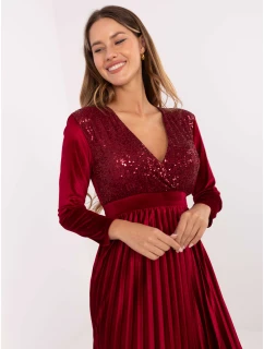 Sukienka IT SK model 21441155 bordowy - FPrice