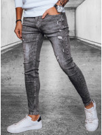 Pánske šedé džínsové nohavice Dstreet UX4076