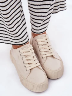 Dámske plátenné tenisky Big Star - béžové