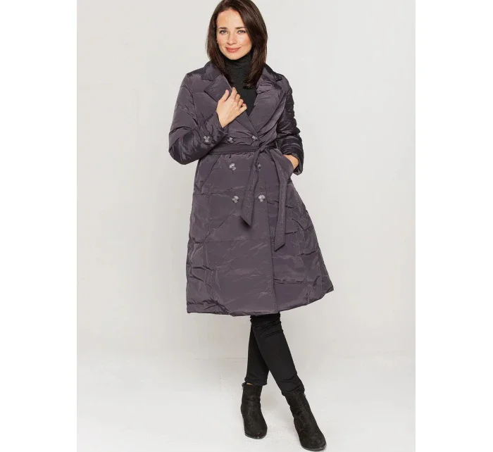 Dámsky kabát BLH201033FX sivý - PERSO