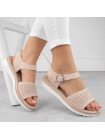 Sergio Leone W SK53N béžové lodičky na platforme a podpätku