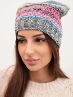 Čiapka s fleecom Krystyna K207 fialová+ružová