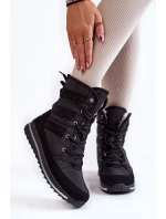 Dámské šněrovací boty do sněhu Progress model 21602444 Černé - Boto Dámské šněrovací boty do sněhu Progress model 21602444 Černé - Boto