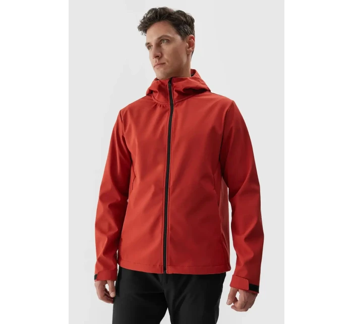 Kurtka Męska Softshell Z Kapturem 4F 4FWAW24TSOFM283-61S Czerwona