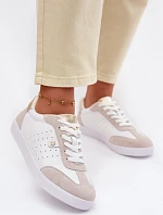 Dámské tenisky z pravé kůže LR61-7091 Bílé