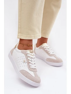 Dámské tenisky z pravé kůže LR61-7091 Bílé