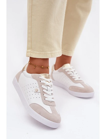 Dámské tenisky z pravé kůže LR61-7091 Bílé