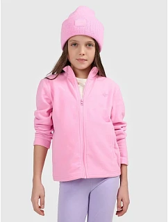 Dievčenský bežný fleece s kapucňou 4F 4FJRSS26TFLEF507-56S