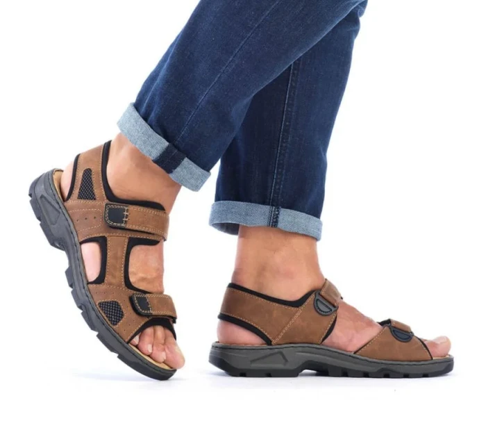 Rieker M 26156-25 RKR447B Sandále na suchý zips Rieker M 26156-25 RKR447B Sandále na suchý zips