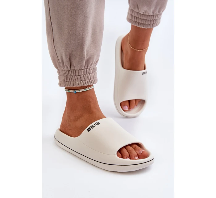 Lekkie Klapki Damskie Big Star NN274A043 Białe