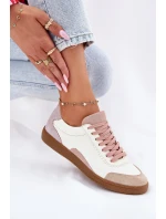 Dámské Kožené Tenisky model 21693337 Bílé - Zazoo