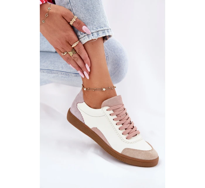 Dámské Kožené Tenisky model 21693337 Bílé - Zazoo