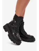 Botki Workery Damskie Z Ozdobami Ocieplane Czarne Lunea Botki Workery Damskie Z Ozdobami Ocieplane Czarne Lunea