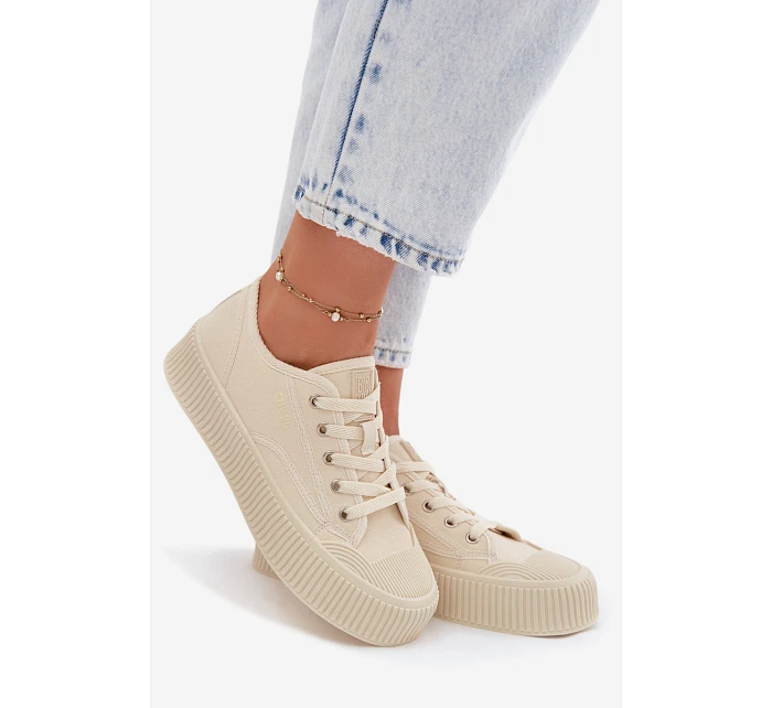 Dámské tenisky na platformě Big Star TT274271 Béžové