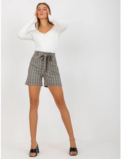 Dámske šortky LK SN 506942 2.15 béžovej a bielej Dámske šortky LK SN 506942 2.15 béžovej a bielej