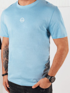 Pánske tričko s potlačou, modré Dstreet RX5459