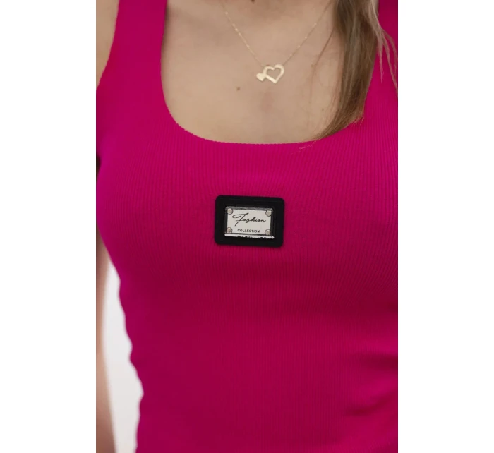 Rebrovaná blúzka s fuchsiovou blúzkou Rebrovaná blúzka s fuchsiovou blúzkou