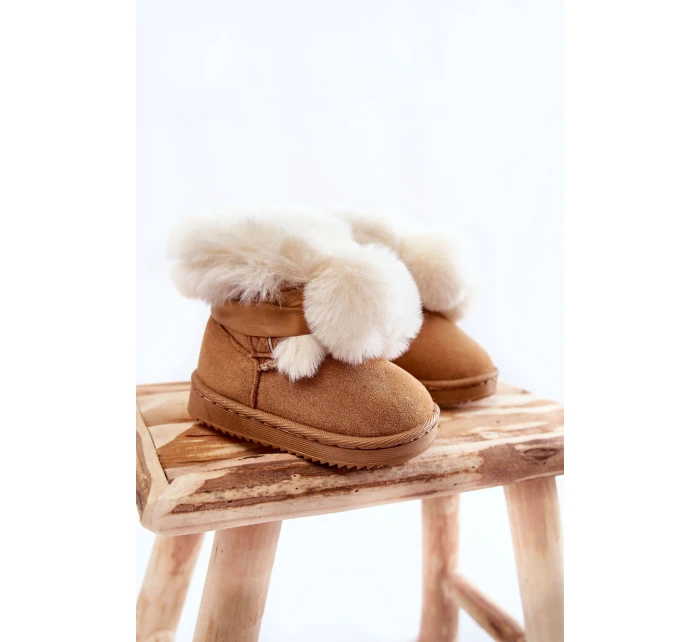 Dětské teplé sněhule Hnědá a bílá model 21600352 - Boto