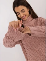 Sweter AT SW model 20470295 ciemny różowy - FPrice Sweter AT SW model 20470295 ciemny różowy - FPrice