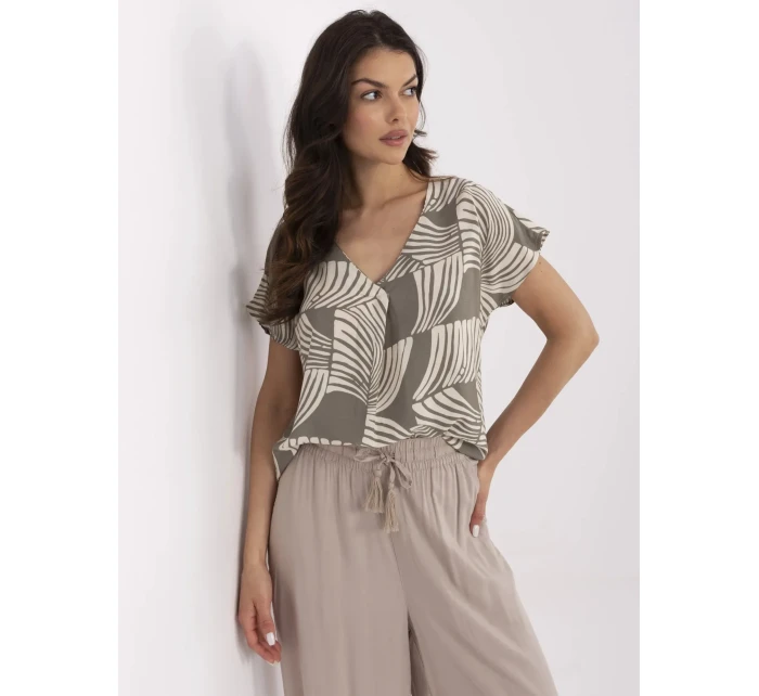 Blúzka D73771M11171D khaki farba