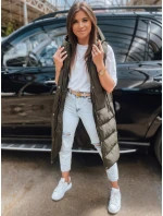 Dámská prošívaná vesta zelená Dstreet model 21965509 - FashionStreet Dámská prošívaná vesta zelená Dstreet model 21965509 - FashionStreet
