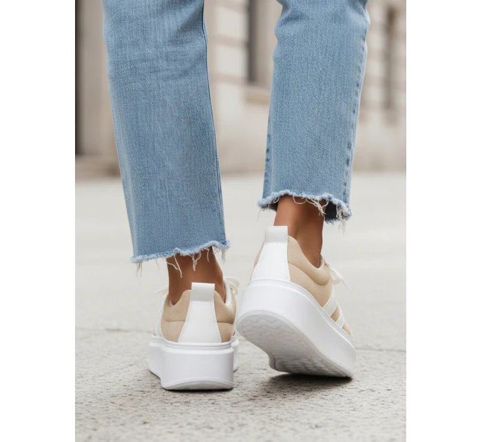 Dámské béžové tenisky Dstreet model 21996231 - FashionStreet