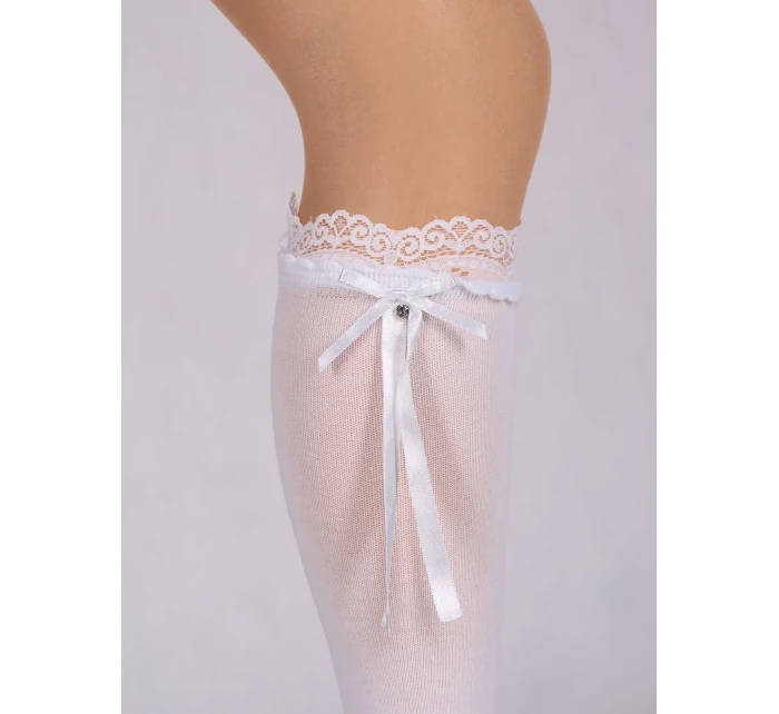 YOCLUB SKA-0163G Dievčenské podkolienky s mašľou 31-34