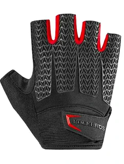 Cyklistické rukavice Rockbros S169BR M s gélovými chráničmi - čierno-červené