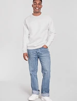 Fruit of the Loom Iconic Premium Set-In Sweat Mikina z hrubej bavlny 16.2282 biela