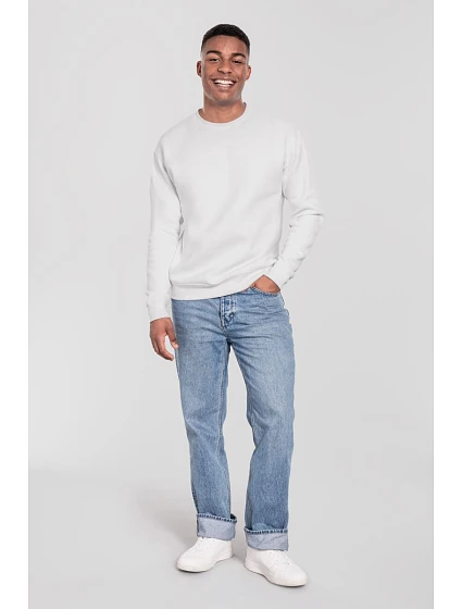 Fruit of the Loom Iconic Premium Set-In Sweat Mikina z hrubej bavlny 16.2282 biela