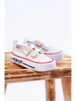 Dětské látkové tenisky se suchým zipem BIG STAR model 21594950 Bílá - Big Star Shoes